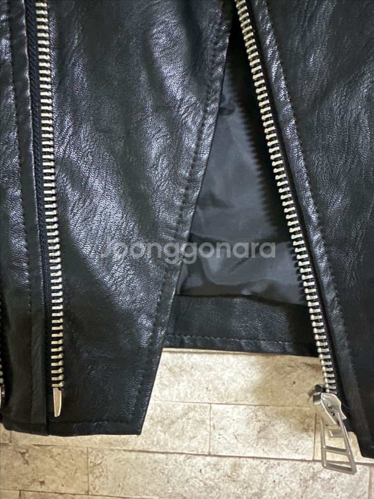 더블지퍼 크롭자켓--4