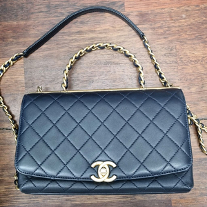 (가격인하) 샤넬 AS1755 탑핸들 금장 체인 플랩