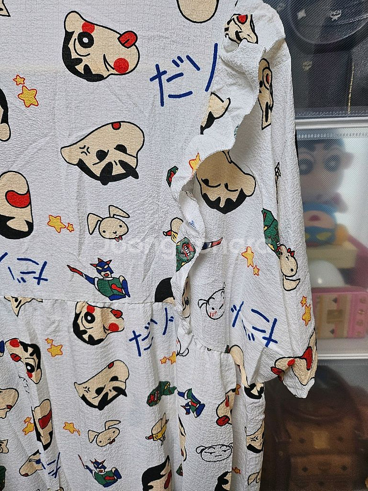 짱구 잠옷 원피스 빅사이즈 롱원피스 잠옷 2종세트--3