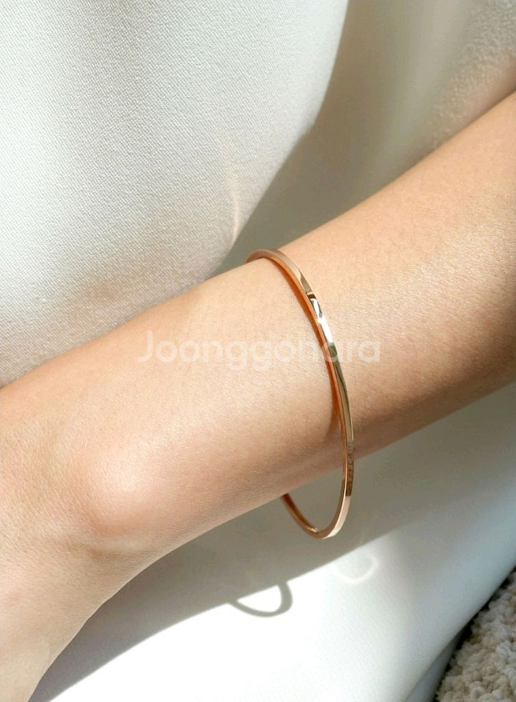 18k 로즈골드 뱅글팔찌 16cm--0