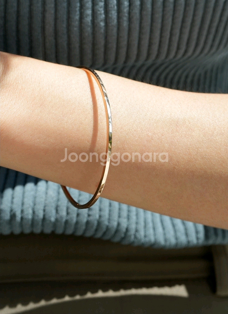 18k 로즈골드 뱅글팔찌 16cm--1