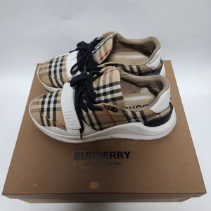 (43사이즈) 버버리 빈티지 체크 코튼 스니커즈