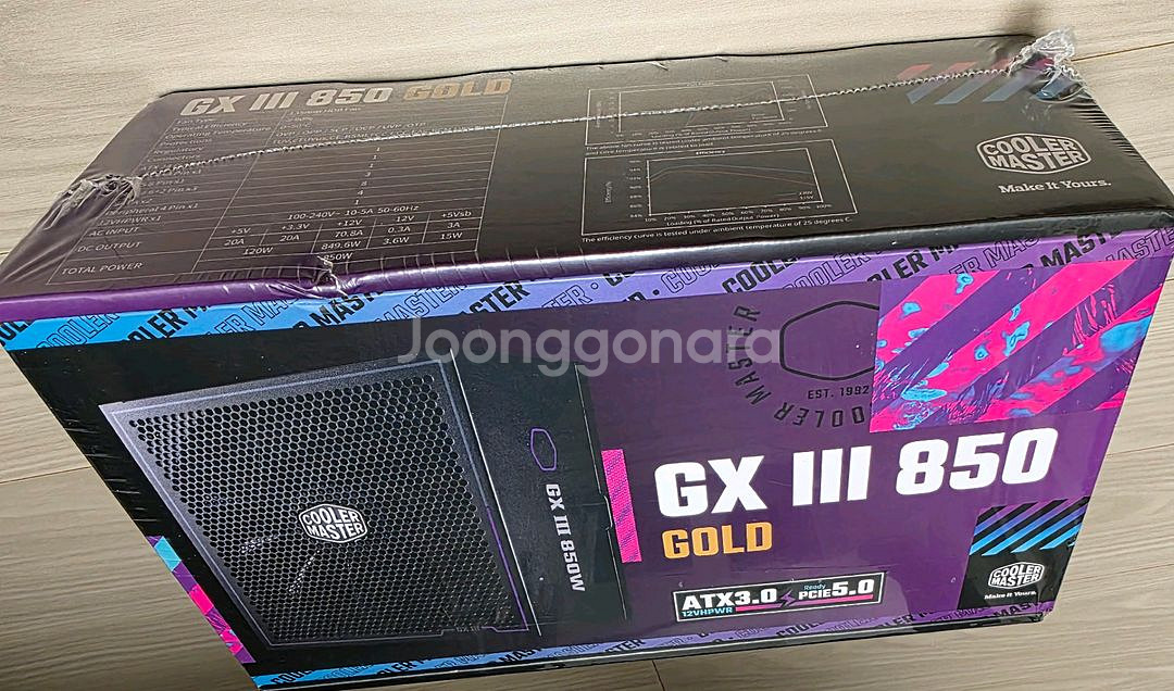 쿨러마스터 GX III GOLD 850W 새제품 파워--0