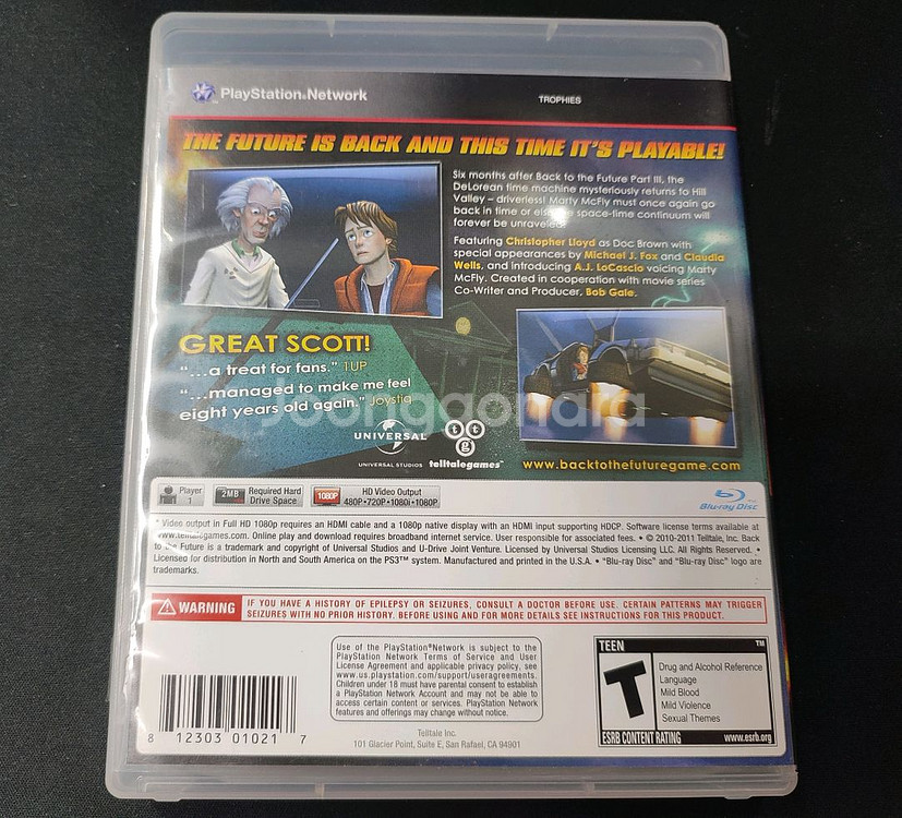 ps3 백투더퓨처 북미판 팝니다--2