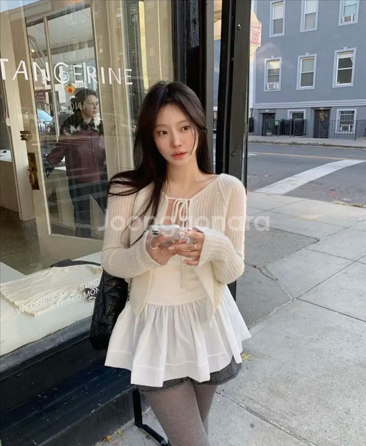 더위시 리즈 캐시미어 볼레로 가디건--0