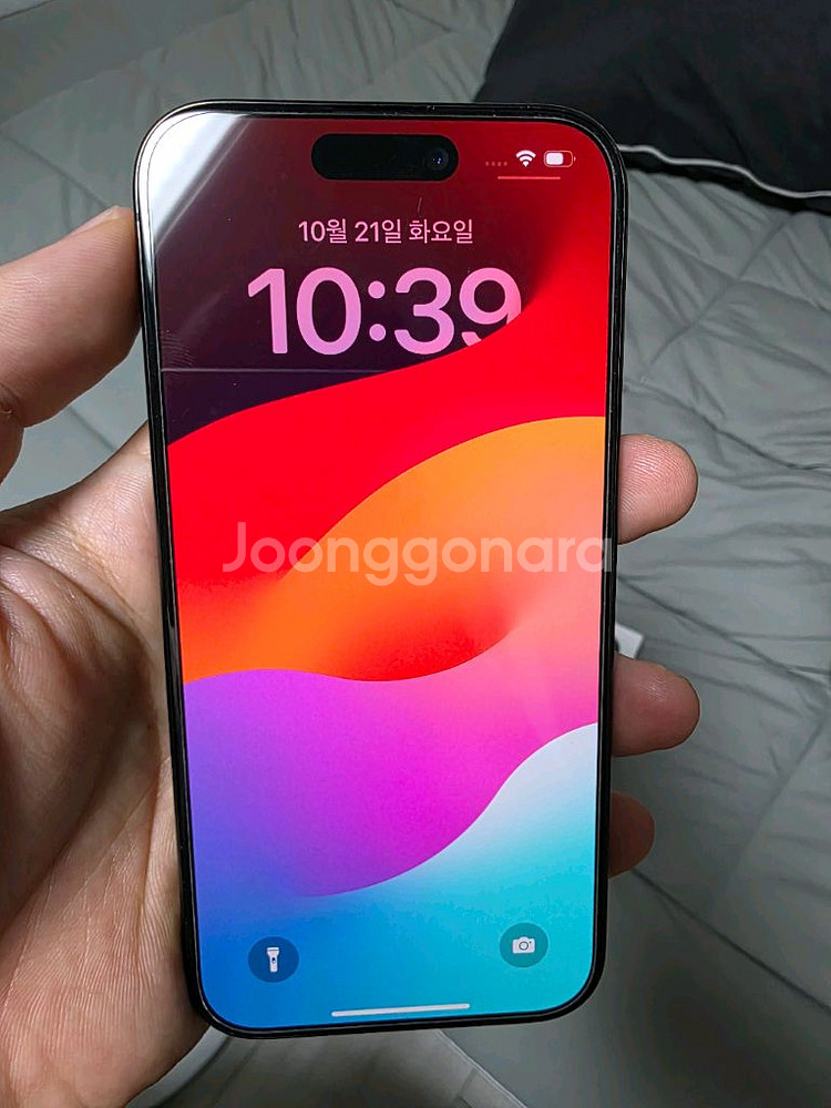 아이폰 15 Pro 블랙 512G 애케플 팝니다.--0
