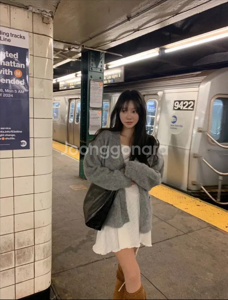 더위시 리즈 테디 알파카 가디건--0