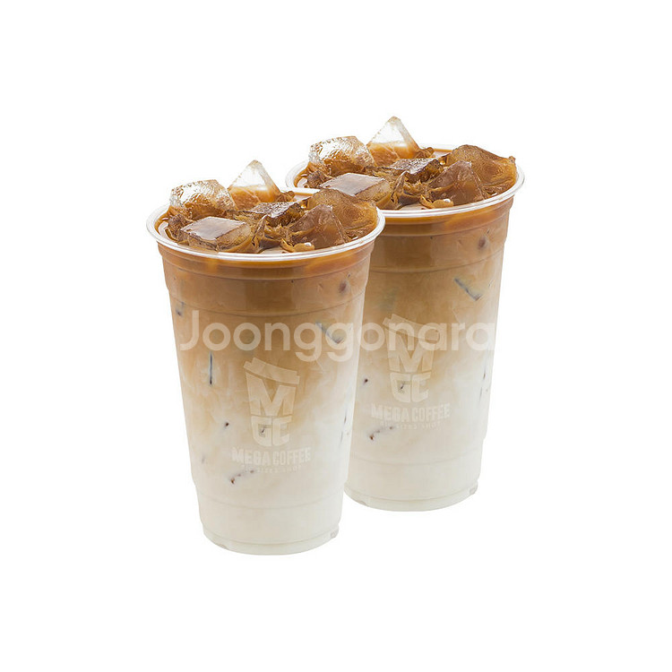 메가커피 (ICE)아메리카노 2장/더블 라떼 세트 일괄--1