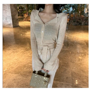 수입의류 니트 가디건 연출가능한 허리끈니트