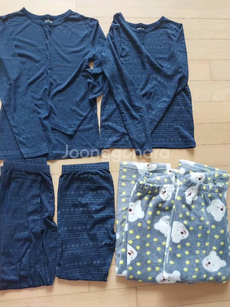 일괄 8~9세 키즈히트텍 L 수면바지2벌--0