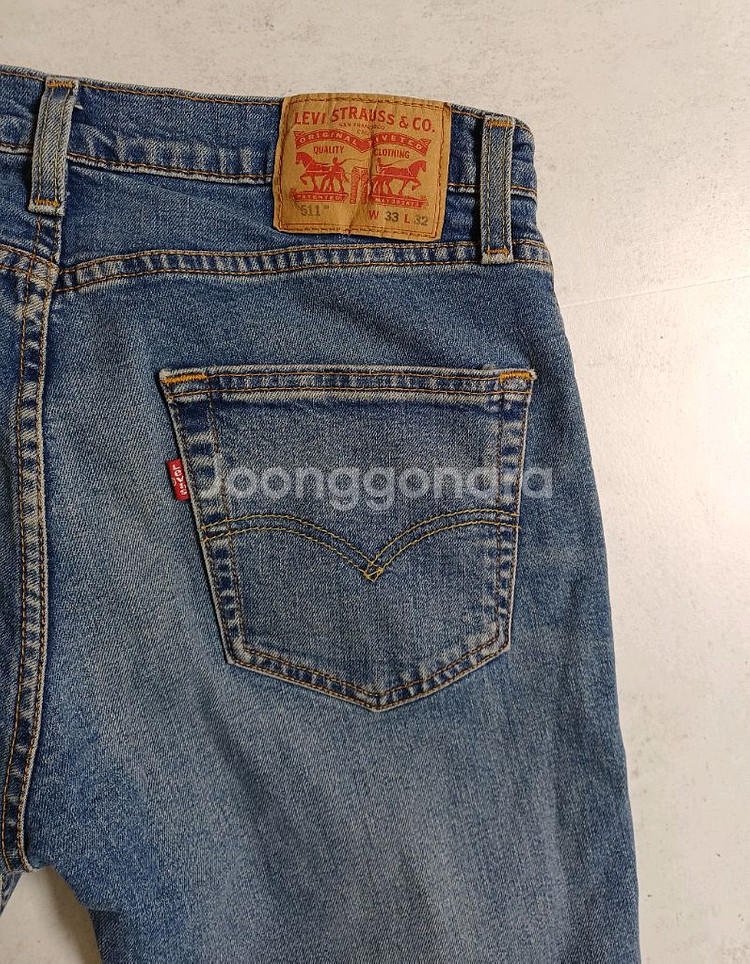 남성 리바이스 511 슬림핏 일자청바지 (사방스판34--6