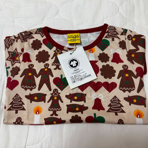 던스 크리스마스 진저브레드 긴팔 104 새상품