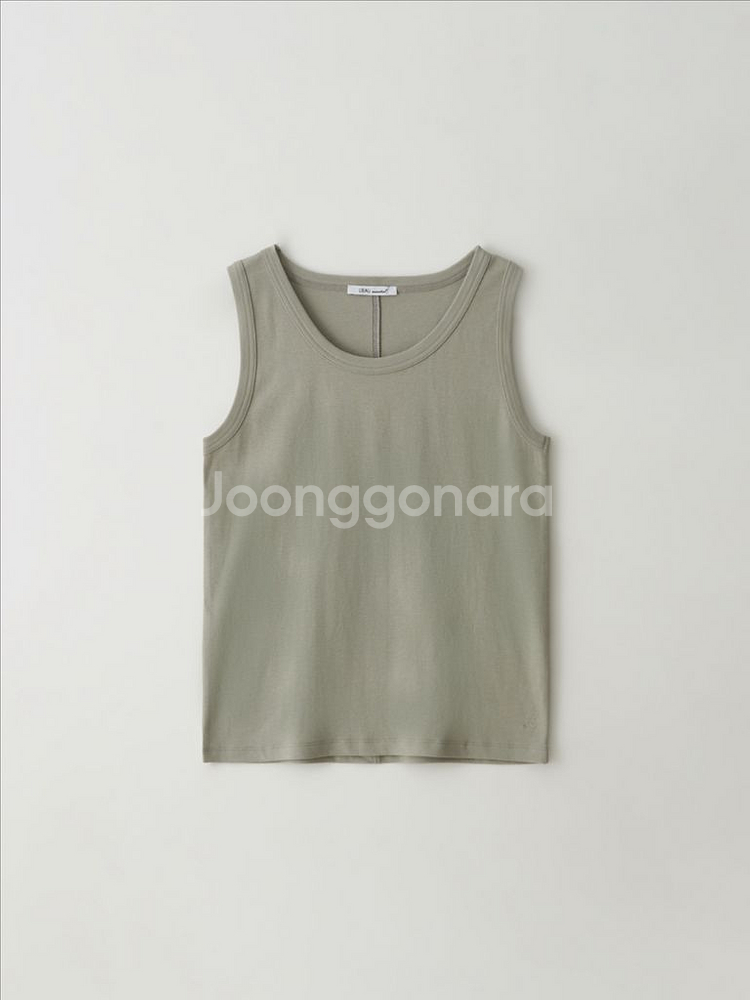 로우 LEAU 슬리브리스 카키--4