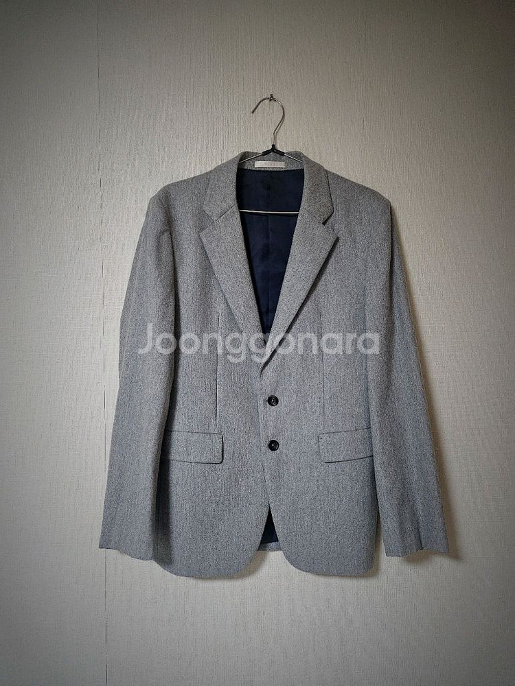 타임 포스트모던 회색 캐주얼 양모 블레이저 자켓 100--0
