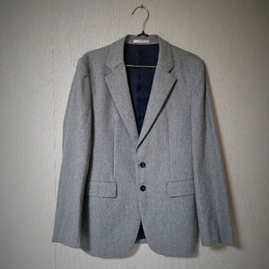 타임 포스트모던 회색 캐주얼 양모 블레이저 자켓 100