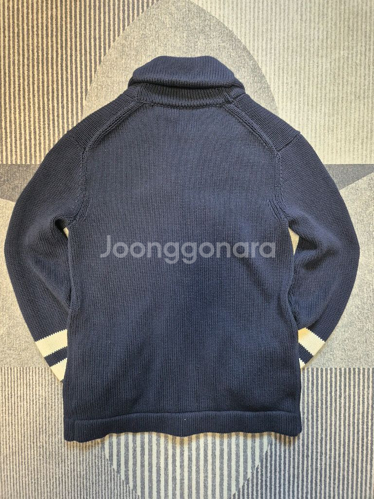 [S] 폴로 신형 플래그 숄카라 가디건 니트 스웨터--6