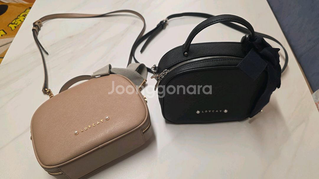 러브캣 크로스백가방 (블랙)--1