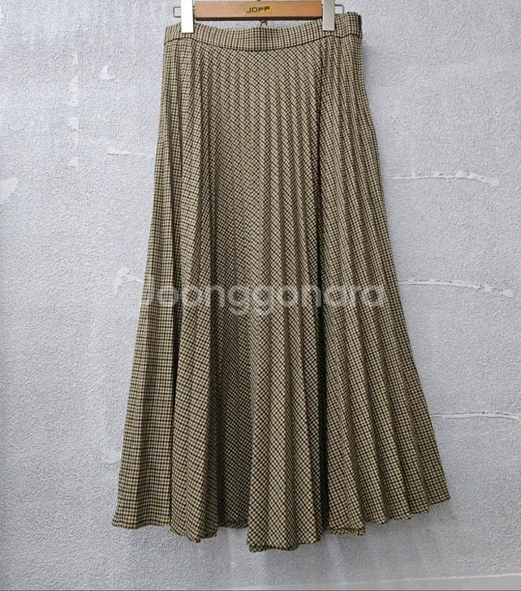 자라 체크플리츠롱스커트 28--0