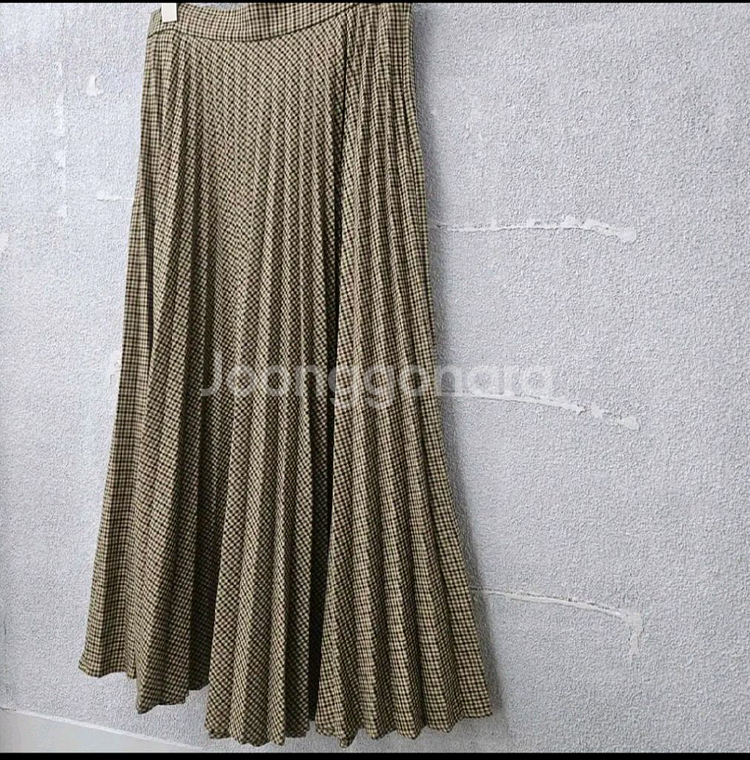 자라 체크플리츠롱스커트 28--1