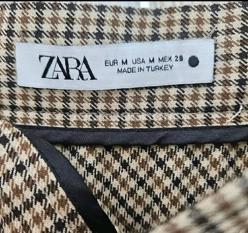 자라 체크플리츠롱스커트 28--3