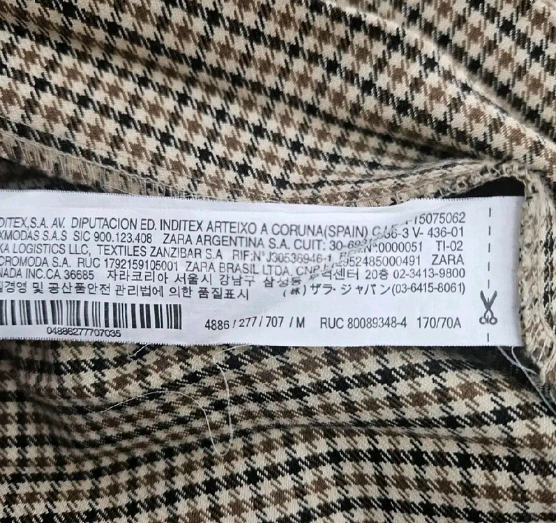 자라 체크플리츠롱스커트 28--4