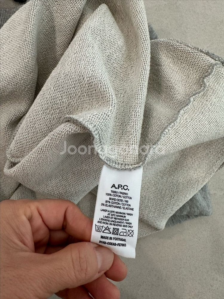 아페쎄 그레이 맨투맨팔아요--3