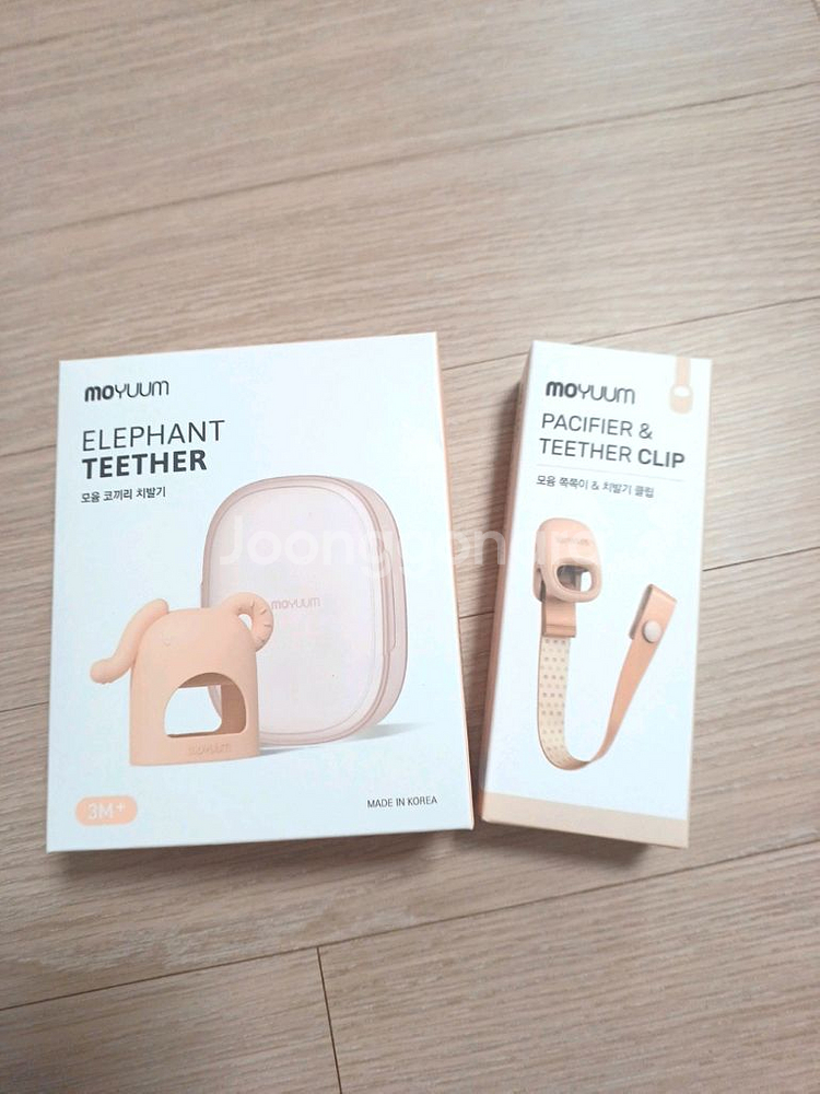 모윰 코끼리치발기와 쪽쪽이클립(미개봉새상품)--0