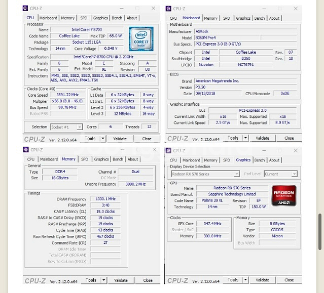 (대전/택배) 인텔 i7 8700 새케이스본체--9