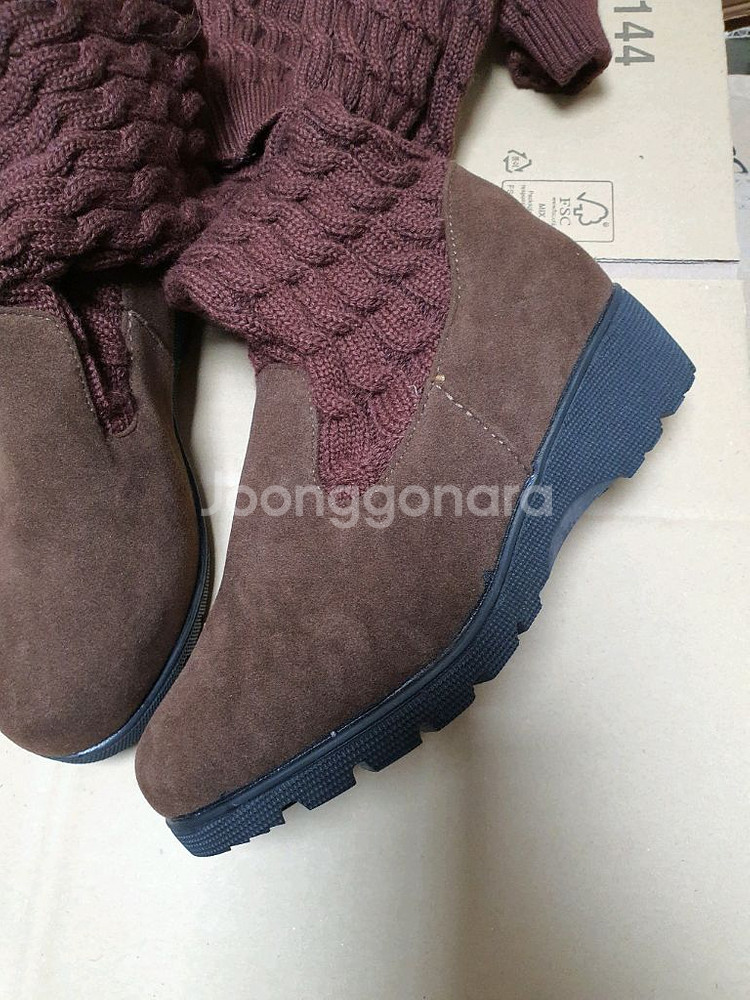 새상품 급매) 니하이 삭스 니트 롱 부츠 접어서 셔링--2