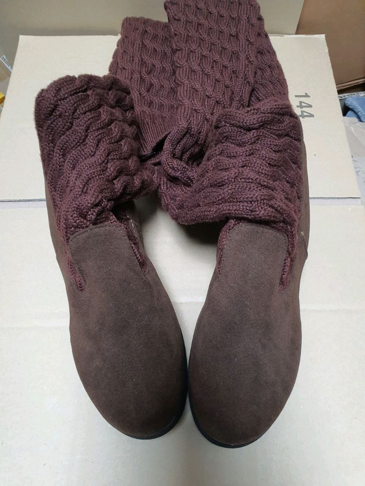 새상품 급매) 니하이 삭스 니트 롱 부츠 접어서 셔링--3