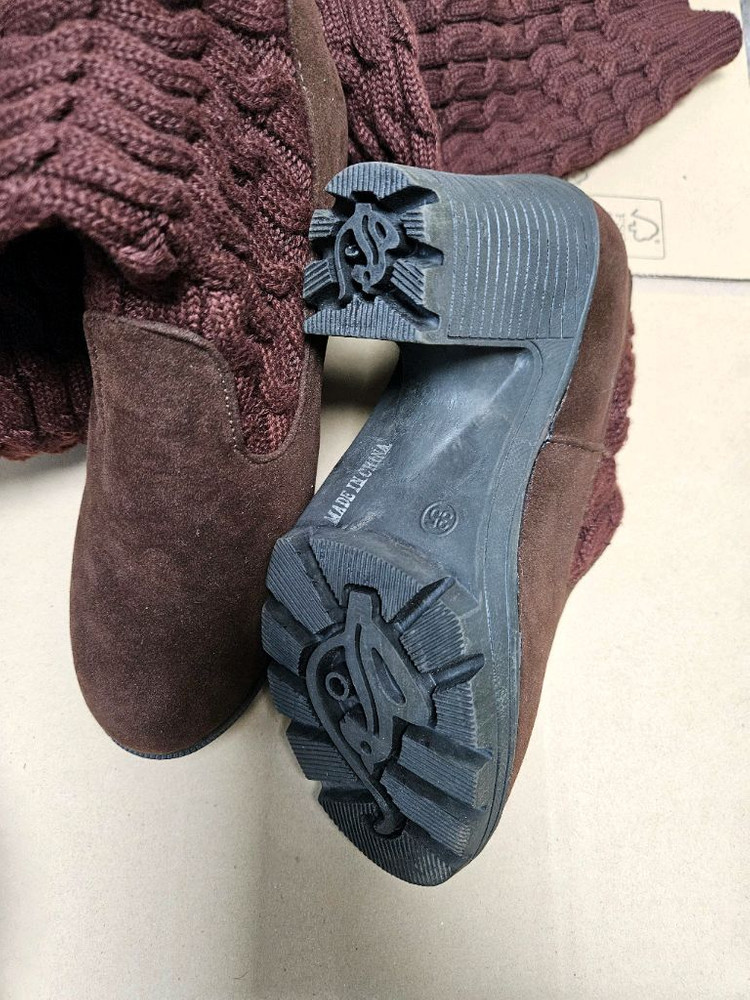 새상품 급매) 니하이 삭스 니트 롱 부츠 접어서 셔링--7