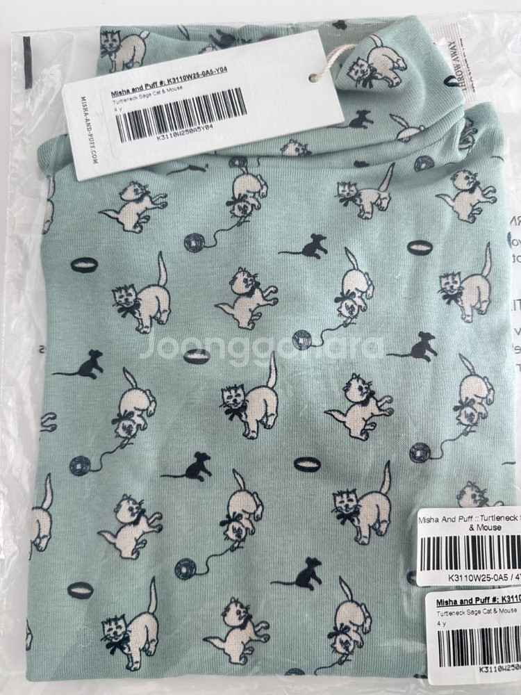 미샤앤퍼프 고양이 터틀넥 4y--1