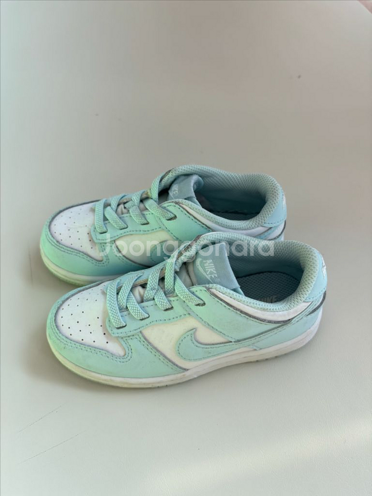 나이키 키즈 덩크 로우 화이트 글레이셔 블루--1