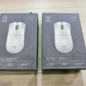(새제품) 바이퍼 V3 Pro 화이트 무선마우스 바브삼