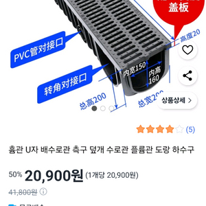 배수로관 덮개 배구로