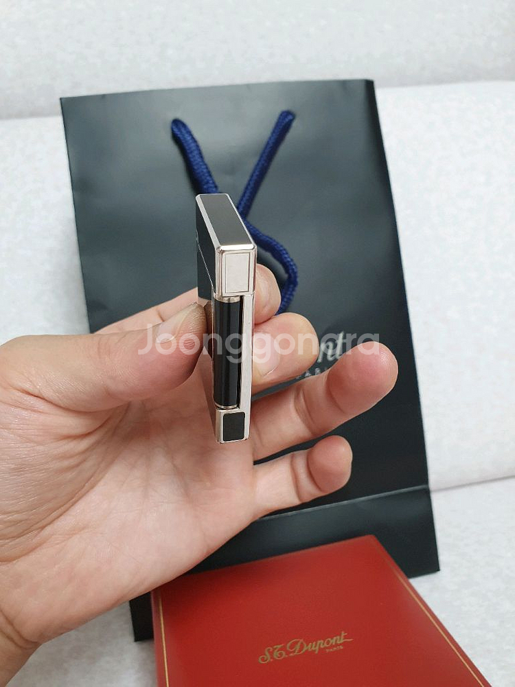 정품 듀퐁라이터 라인D 쌍불 ca17240 블랙 팔라듐--3