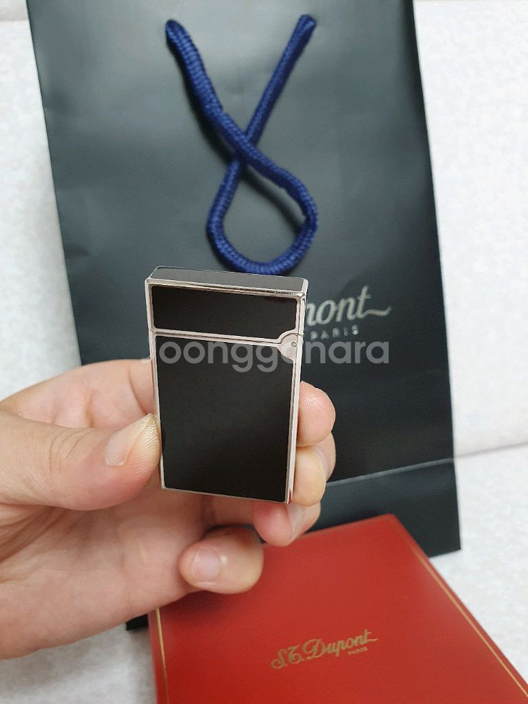 정품 듀퐁라이터 라인D 쌍불 ca17240 블랙 팔라듐--2