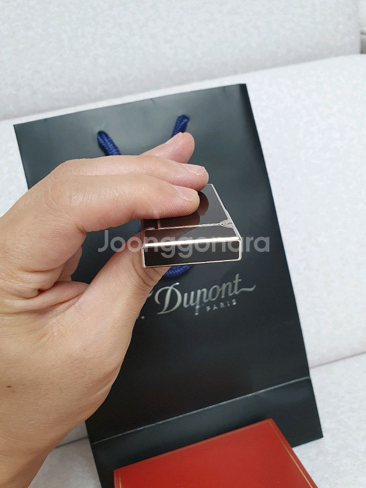 정품 듀퐁라이터 라인D 쌍불 ca17240 블랙 팔라듐--5