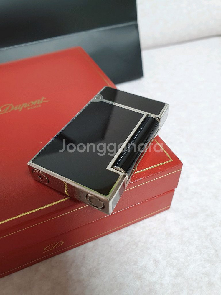 정품 듀퐁라이터 라인D 쌍불 ca17240 블랙 팔라듐--7