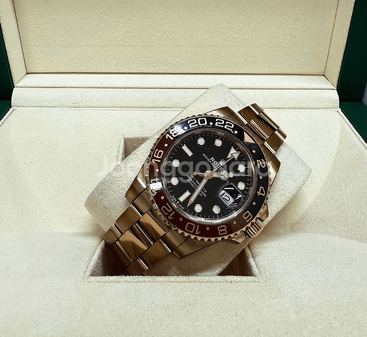 롤렉스 gmt 마스터2 루트비어 로골금통--0