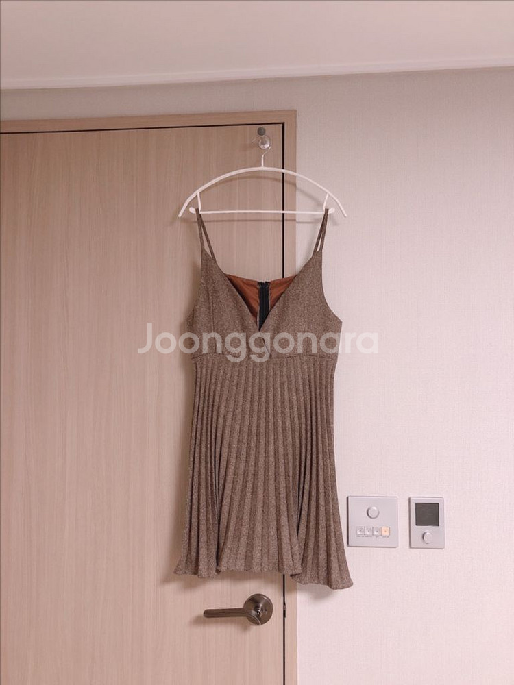 플리츠 미니원피스--0