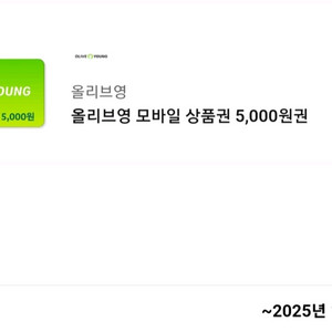 올리브영 모바일 상품권 5천원권 2장 (~11/14)