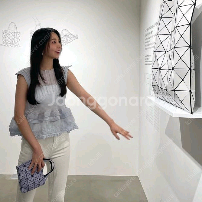 이세이미야케 아상블라주 블라우스 , 쉬폰탑--3