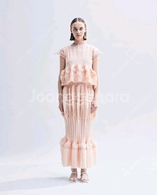 이세이미야케 아상블라주 블라우스 , 쉬폰탑--1