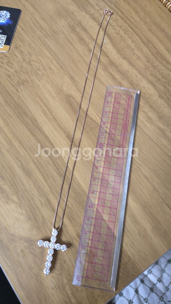 모이사나이트 랩다이아 4mm 로즈골드 목걸이--4