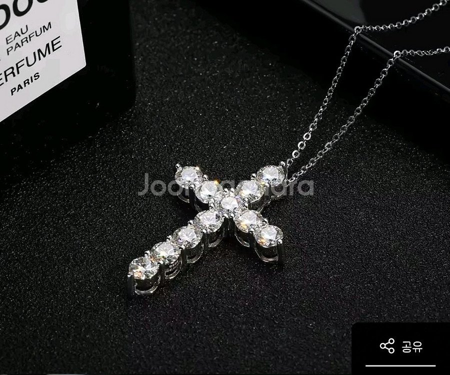 모이사나이트 랩다이아 4mm 로즈골드 목걸이--9