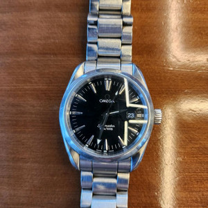 (마지막 가격)오메가 아쿠아테라 구구형 36 블랙 쿼츠
