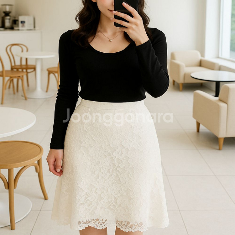 골지 U넥 슬림핏 이너티 데일리 기본티(3color)--6