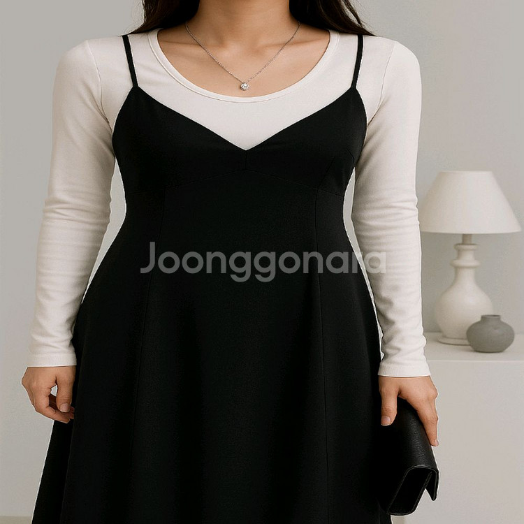 골지 U넥 슬림핏 이너티 데일리 기본티(3color)--4