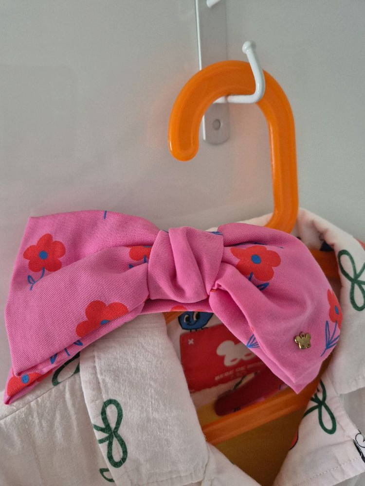 베베드피노 울오버 체리 퀼팅자켓 130. +헤어밴드--6